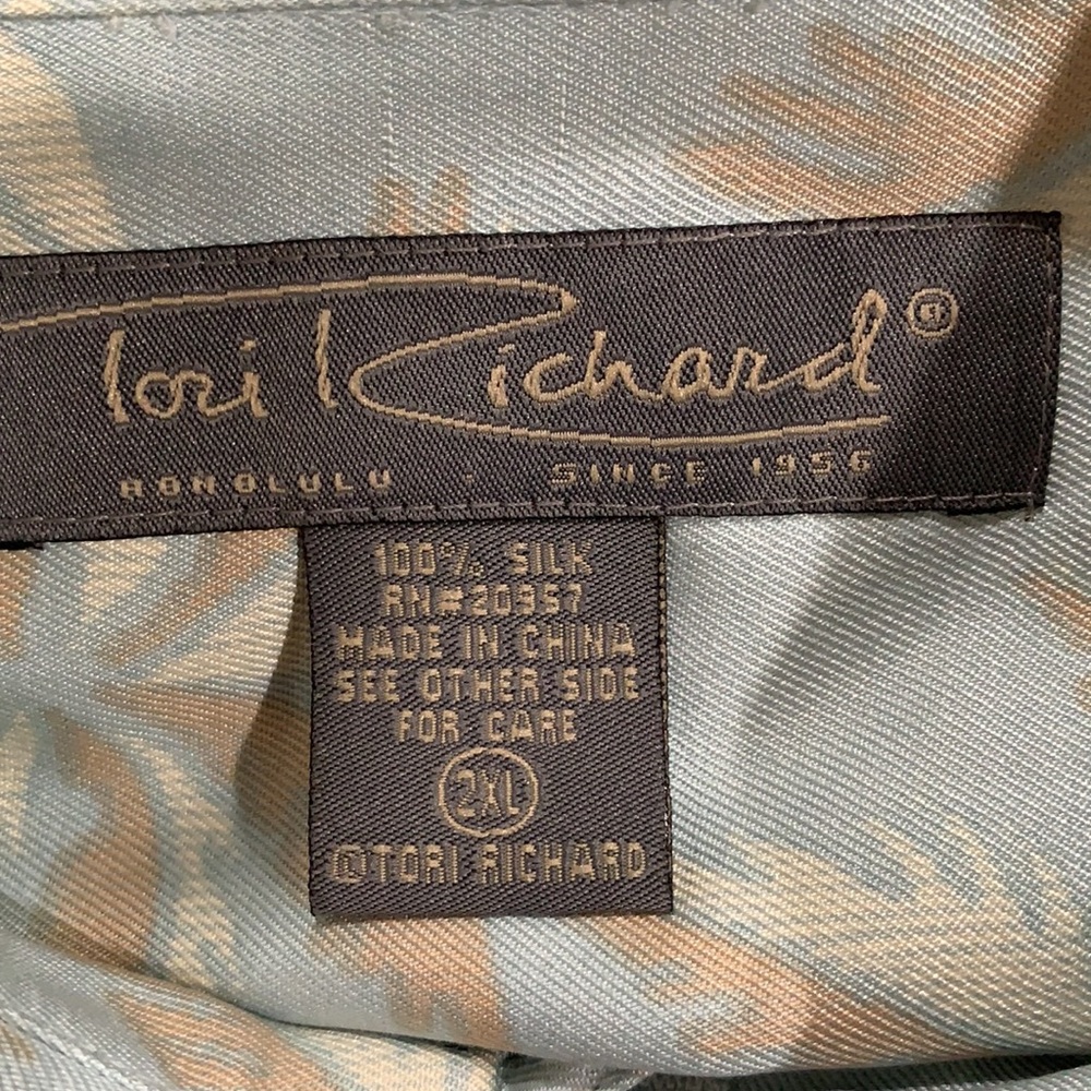 Tori Richard Palm Tree Print Button Down Shirt 2xl - image 7